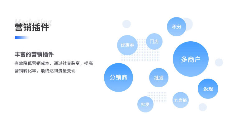 有效降低營銷成本，通過社交裂變，提高 營銷轉(zhuǎn)化率，最終達(dá)到流量變現(xiàn)