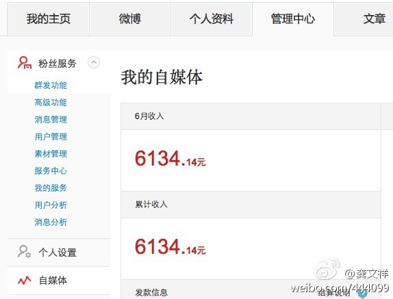 龔文祥自爆新浪微博自媒體半月收入6000元 微新聞 saleo2o.com